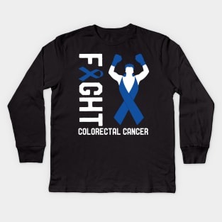 Fight Colorectal Cancer Colon Cancer Awareness Survivor Walk Kids Long Sleeve T-Shirt